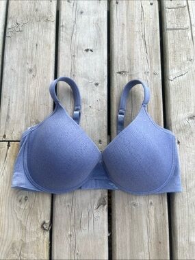 Laura Ashley Perforated Lift Bra — Lavender Size 42 D